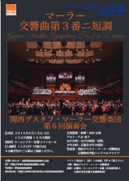 関西グスタフ・マーラー交響楽団 　第6回演奏会