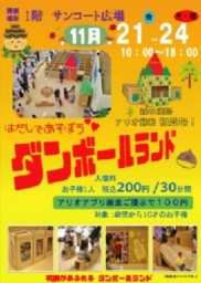 １１月２１日（金）～２４日（月・祝） はだしであそぼう！ダンボールランド