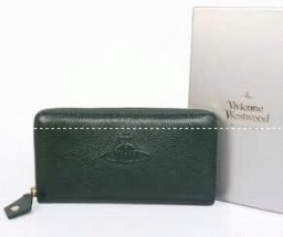 気軽に持てる VIVIENNE WESTWOOD ヴィヴィアン レデイ長財布 深いグリーン