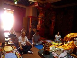 チベット寺院チャンバリンでワークショップ
